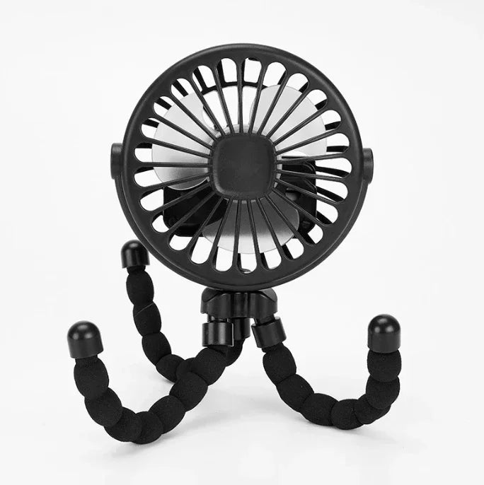 Ventilatore a Clip per Passeggino USB Ricaricabile Mini Pieghevole Silenzioso