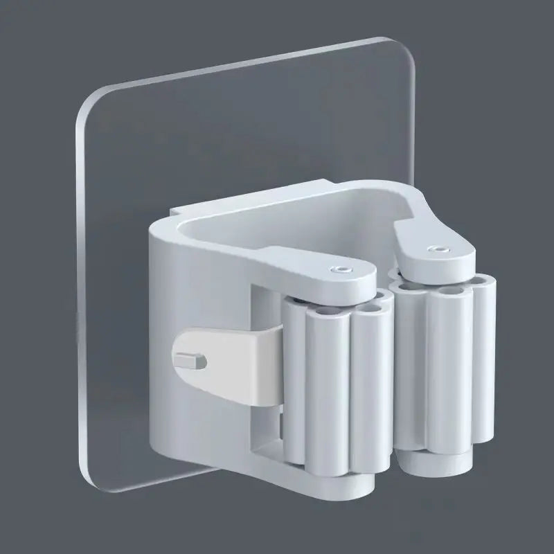 Portascope autoadesivo senza forare - Porta scopa/mocio organizer cucina bagno