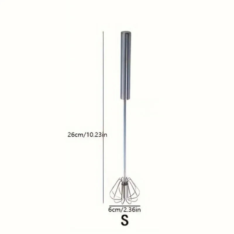 Sbattitore Uova Manuale Frusta a Mano Acciaio Inox Semiautomatico Cucina
