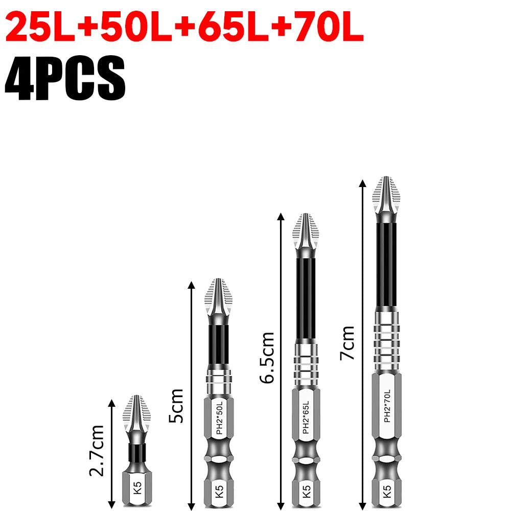 Set Punte Magnetiche PH Croce per Avvitatore Elettrico in Acciaio