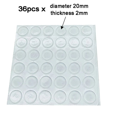100pz Gommini Antiscivolo Silicone Autoadesivi Piedini per Mobili Cassetti