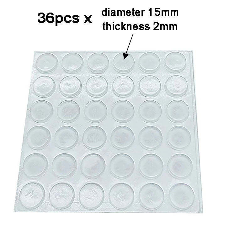 100pz Gommini Antiscivolo Silicone Autoadesivi Piedini per Mobili Cassetti