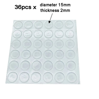 100pz Gommini Antiscivolo Silicone Autoadesivi Piedini per Mobili Cassetti