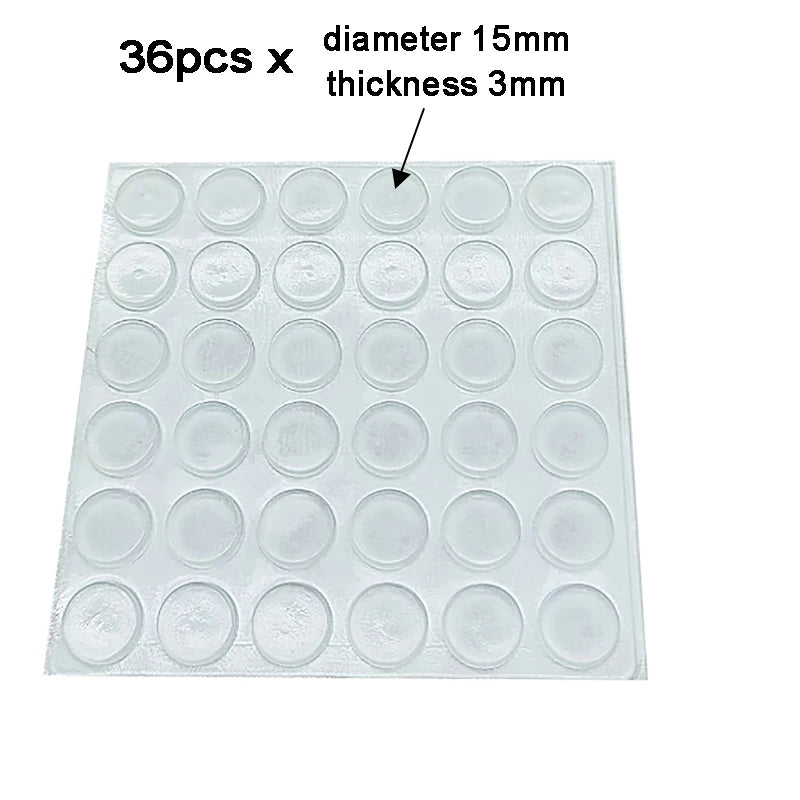 100pz Gommini Antiscivolo Silicone Autoadesivi Piedini per Mobili Cassetti