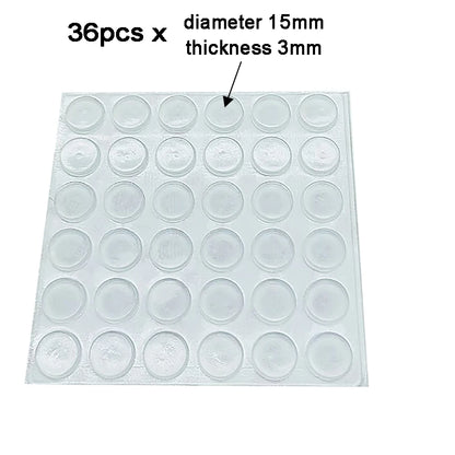 100pz Gommini Antiscivolo Silicone Autoadesivi Piedini per Mobili Cassetti