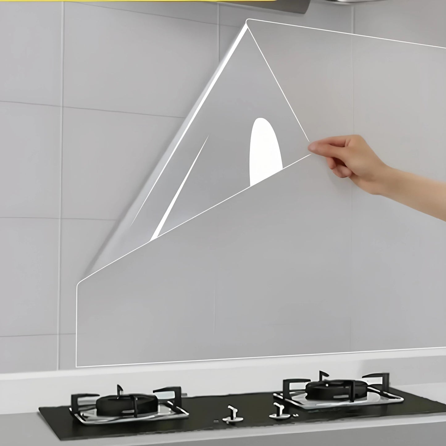 Adesivo Paraschizzi Cucina 45cm Trasparente Antiolio Statico Termoresistente