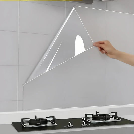 Adesivo Paraschizzi Cucina 45cm Trasparente Antiolio Statico Termoresistente