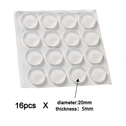 100pz Gommini Antiscivolo Silicone Autoadesivi Piedini per Mobili Cassetti