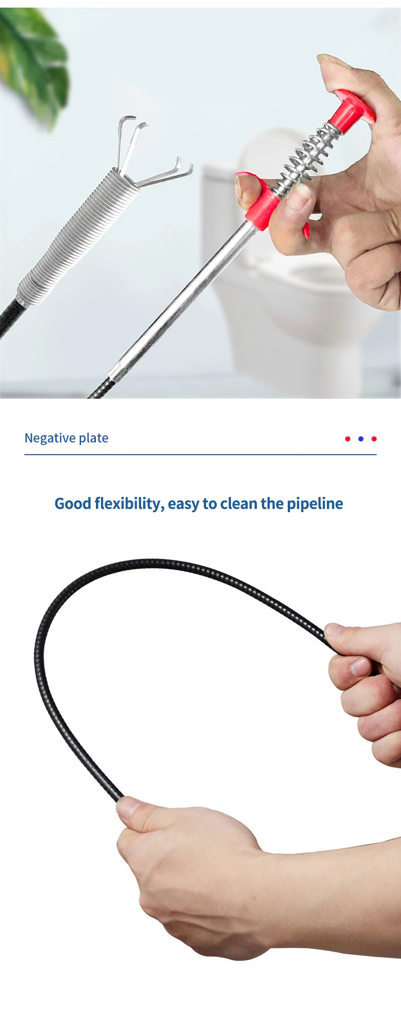 Sturatubi a molla 60 cm | Sonda/serpente per scarichi lavello bagno cucina