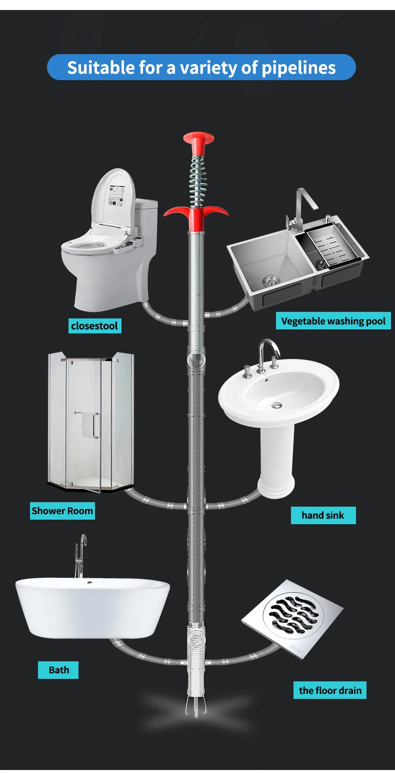 Sturatubi a molla 60 cm | Sonda/serpente per scarichi lavello bagno cucina