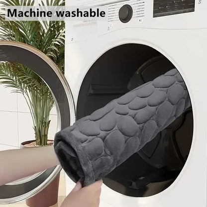 Tappetino bagno 3D antiscivolo effetto ciottoli - assorbente, lavabile