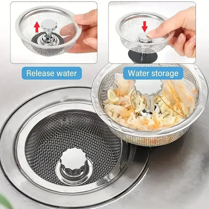 Set 2 Filtri/Colini Lavello Inox con Manico e Tappo - Scolapiatti
