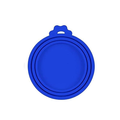 Set 3 Coperchi Silicone Riutilizzabili per Scatolette Cibo Gatto/Cane 6.5-8.5 cm