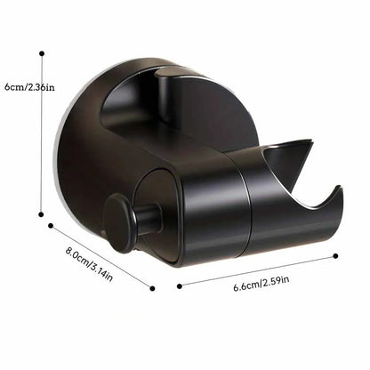 Supporto Soffione Doccia Universale Adesivo Parete Senza Forare Regolabile ABS