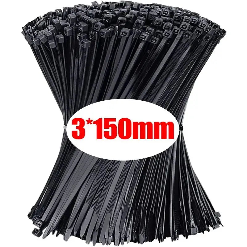 1000 pezzi Fascette Nylon Autobloccanti per Cavi Zip Tie Fissaggio Ufficio