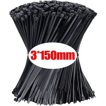 1000 pezzi Fascette Nylon Autobloccanti per Cavi Zip Tie Fissaggio Ufficio