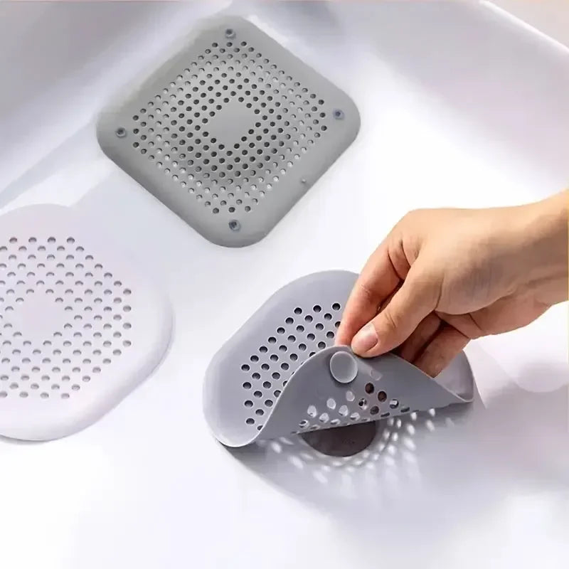 Tappo Scarico Silicone Filtro Salvacapelli per Lavabo Doccia Cucina Bagno