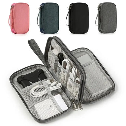 Custodia organizer cavi USB per powerbank cuffie auricolari - 4 colori