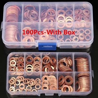 Kit Rondelle Guarnizioni Rame M8 M10 M12 M14 per Tappo Olio Bulloni
