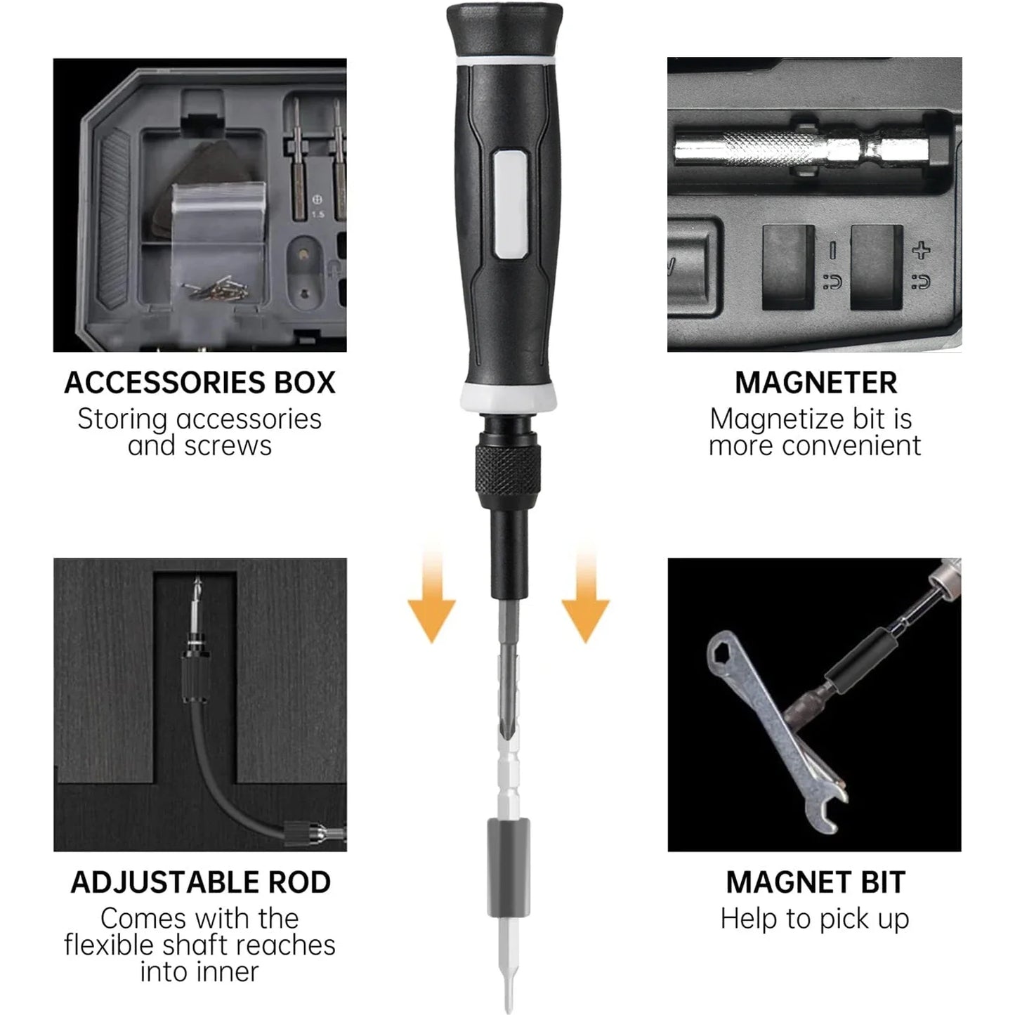 Kit Cacciaviti Precisione 25in1 Riparazione Laptop/PC/Smartphone Torx T5 T6