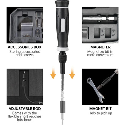 Kit Cacciaviti Precisione 25in1 Riparazione Laptop/PC/Smartphone Torx T5 T6