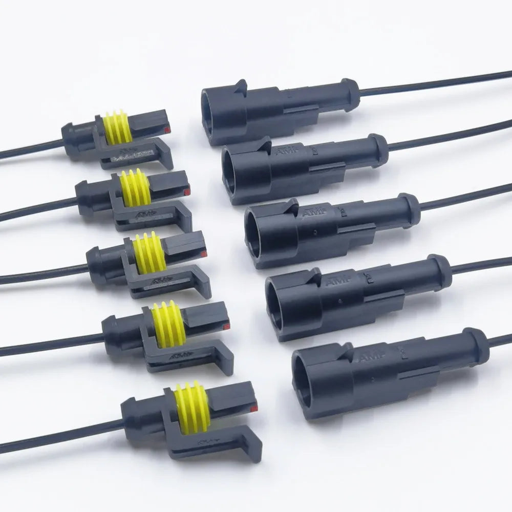 Connettori elettrici impermeabili 1-4 poli rapidi 10pz con filo auto/barca