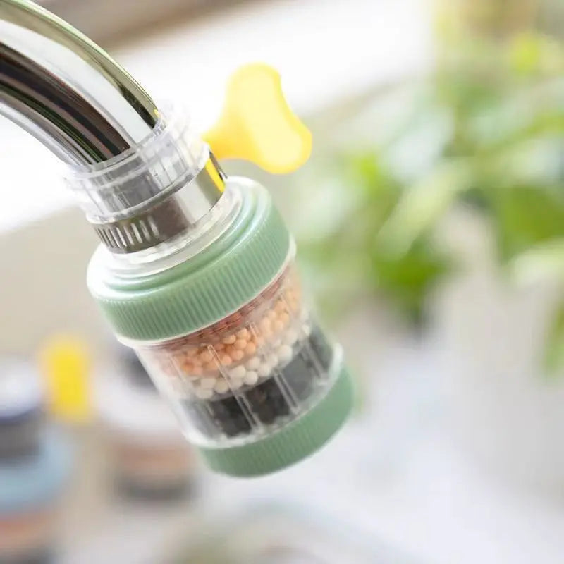 Filtro Rubinetto Girevole 360° Mini Carbone Attivo Depuratore Acqua Universale