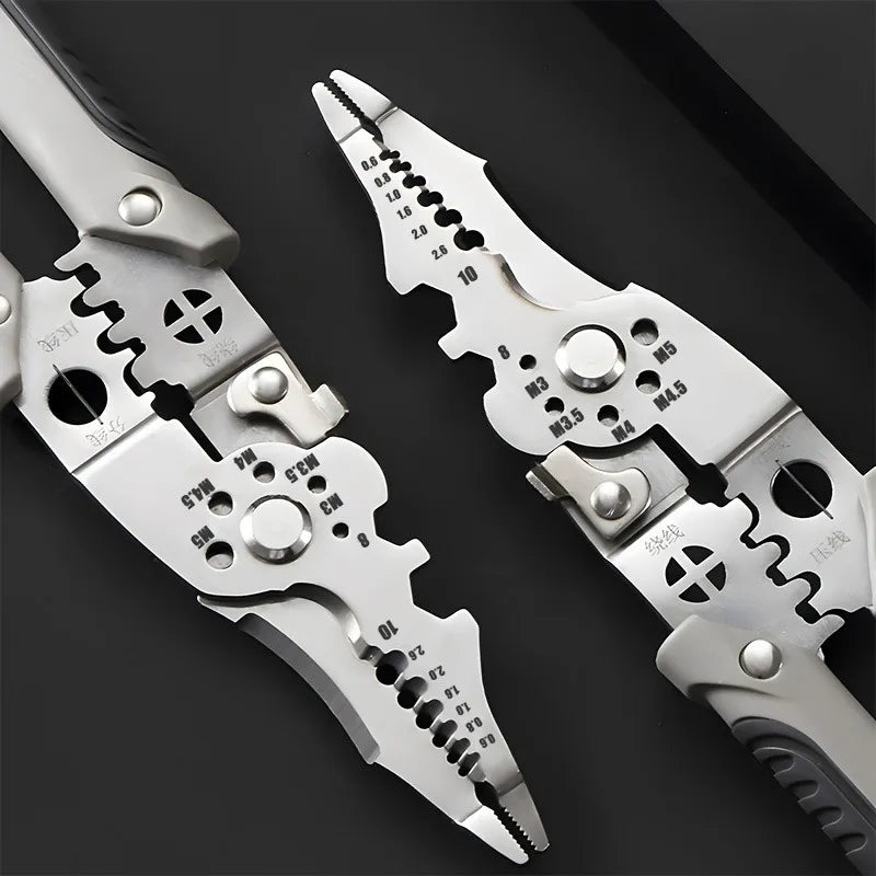 Pinza spelafili 8.5" crimpatrice taglierina Acciaio inox ergonomica