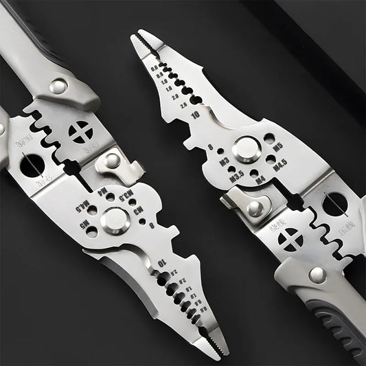 Pinza spelafili 8.5" crimpatrice taglierina Acciaio inox ergonomica