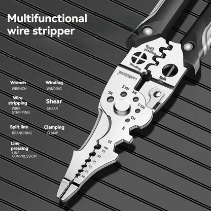 Pinza spelafili 8.5" crimpatrice taglierina Acciaio inox ergonomica