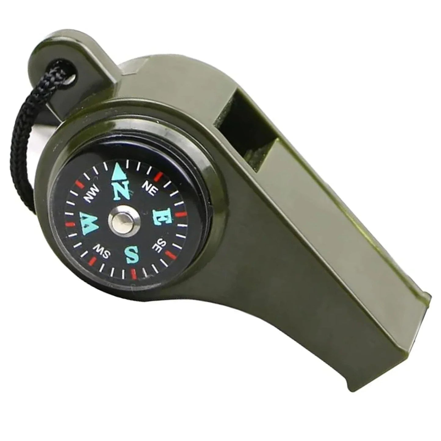 Fischietto emergenza 3-in-1 bussola termometro fischio potente cordino EDC