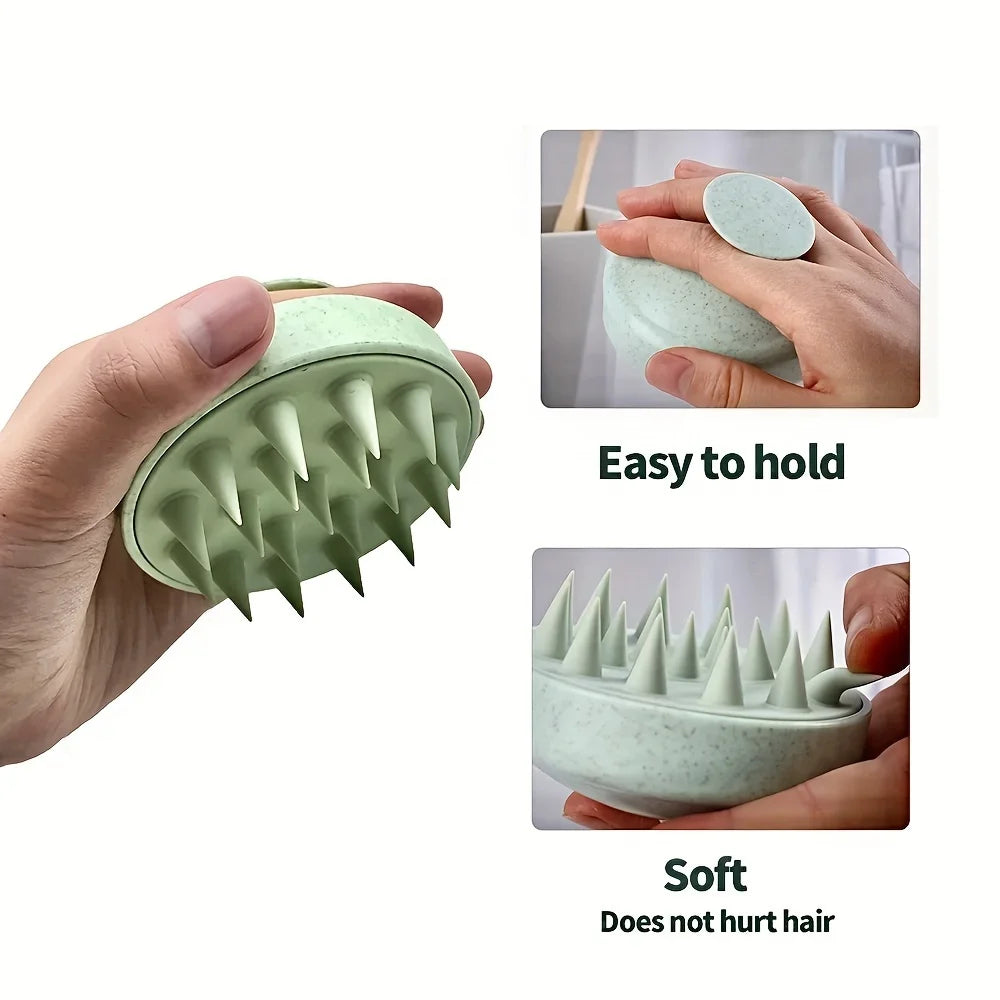 Spazzola Massaggiante Silicone per Shampoo e Doccia Cuoio Capelluto 1pz