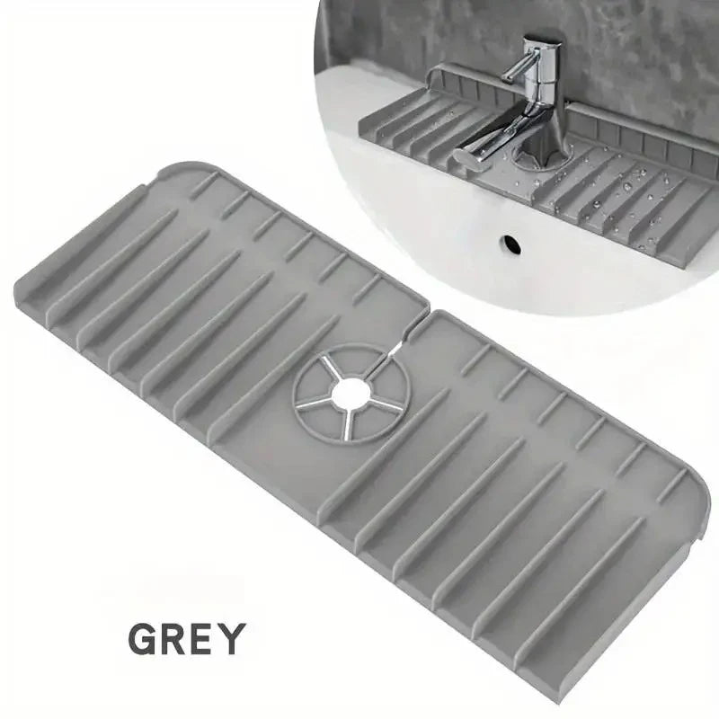 Porta spugna e sapone in silicone antigoccia sotto rubinetto lavello