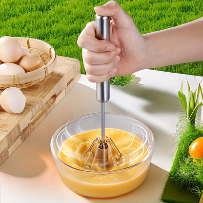 Sbattitore Uova Manuale Frusta a Mano Acciaio Inox Semiautomatico Cucina