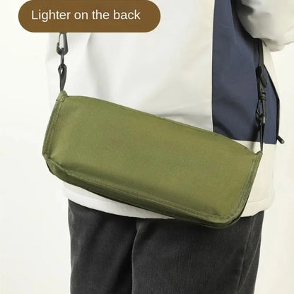 Sgabello pieghevole treppiede da campeggio portatile con borsa tracolla