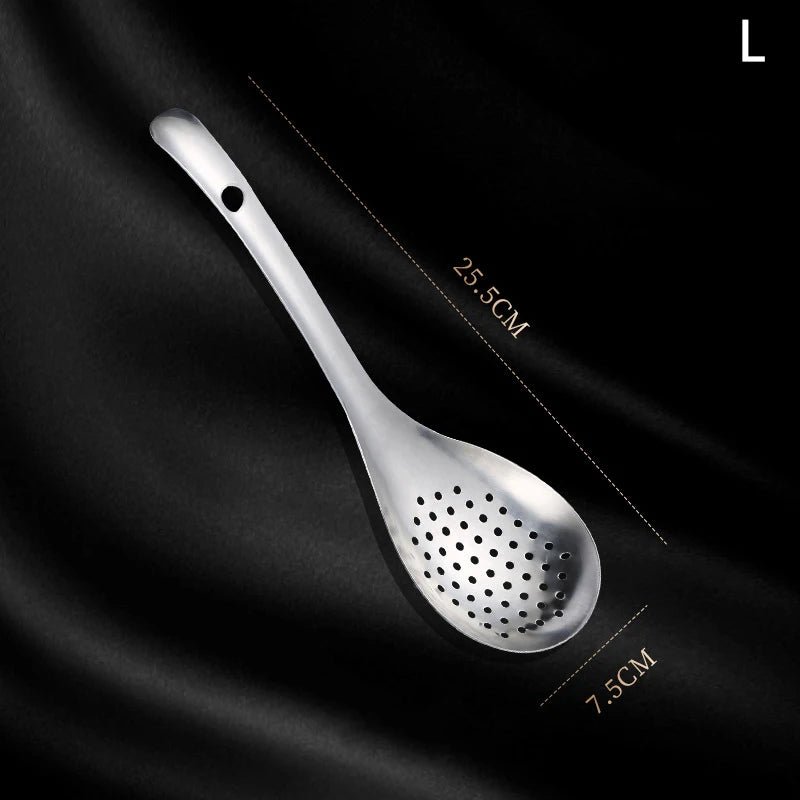 Cucchiaio forato in Acciaio Inox per Salsa e Caviale - Utensile da Cucina