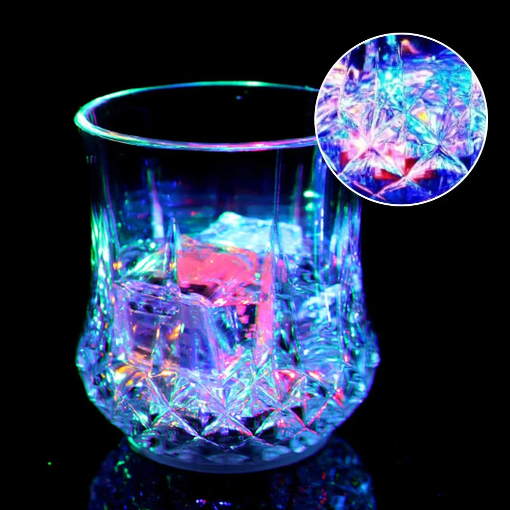 Bicchiere luminoso LED trasparente acrilico per festa vino birra whisky