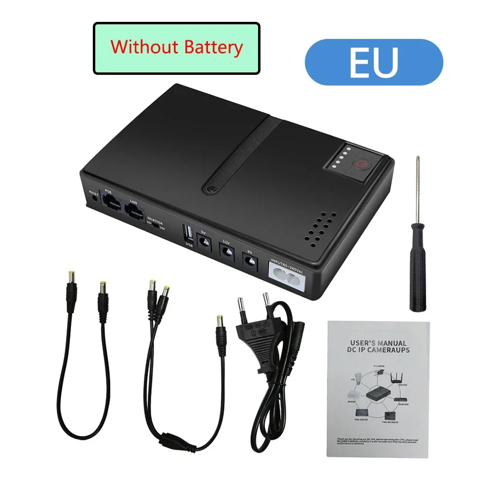 Alimentatore DC UPS 18W 220-265V per Router, Modem, Monitor, Smartphone