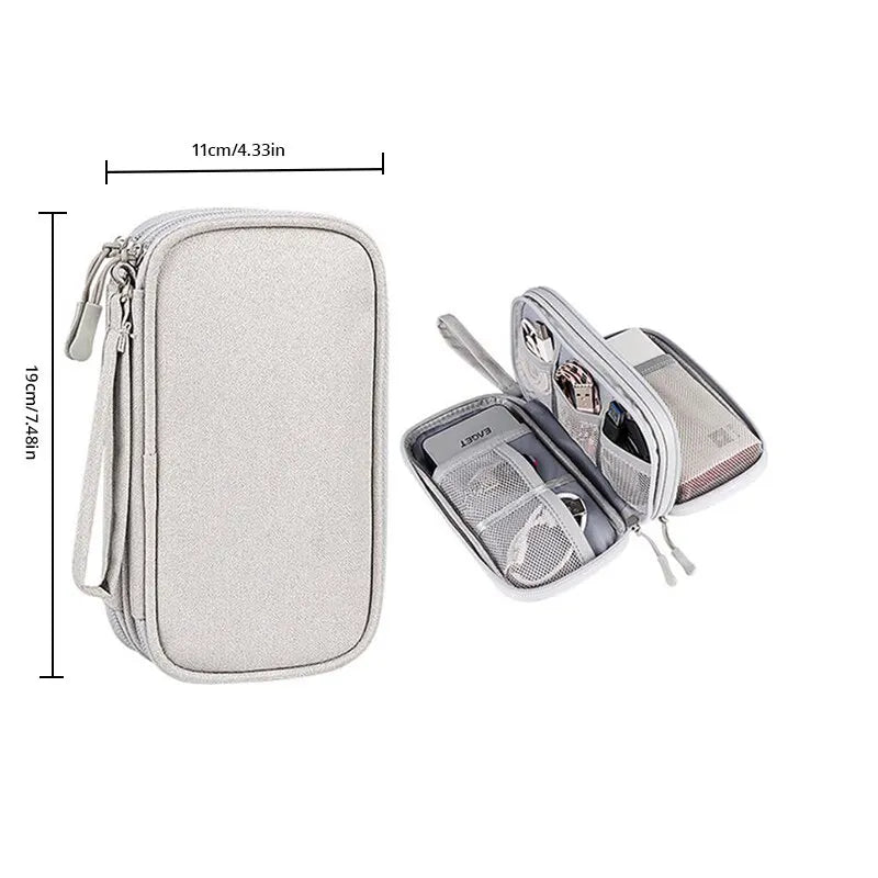 Custodia organizer cavi USB per powerbank cuffie auricolari - 4 colori
