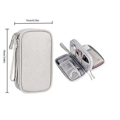 Custodia organizer cavi USB per powerbank cuffie auricolari - 4 colori