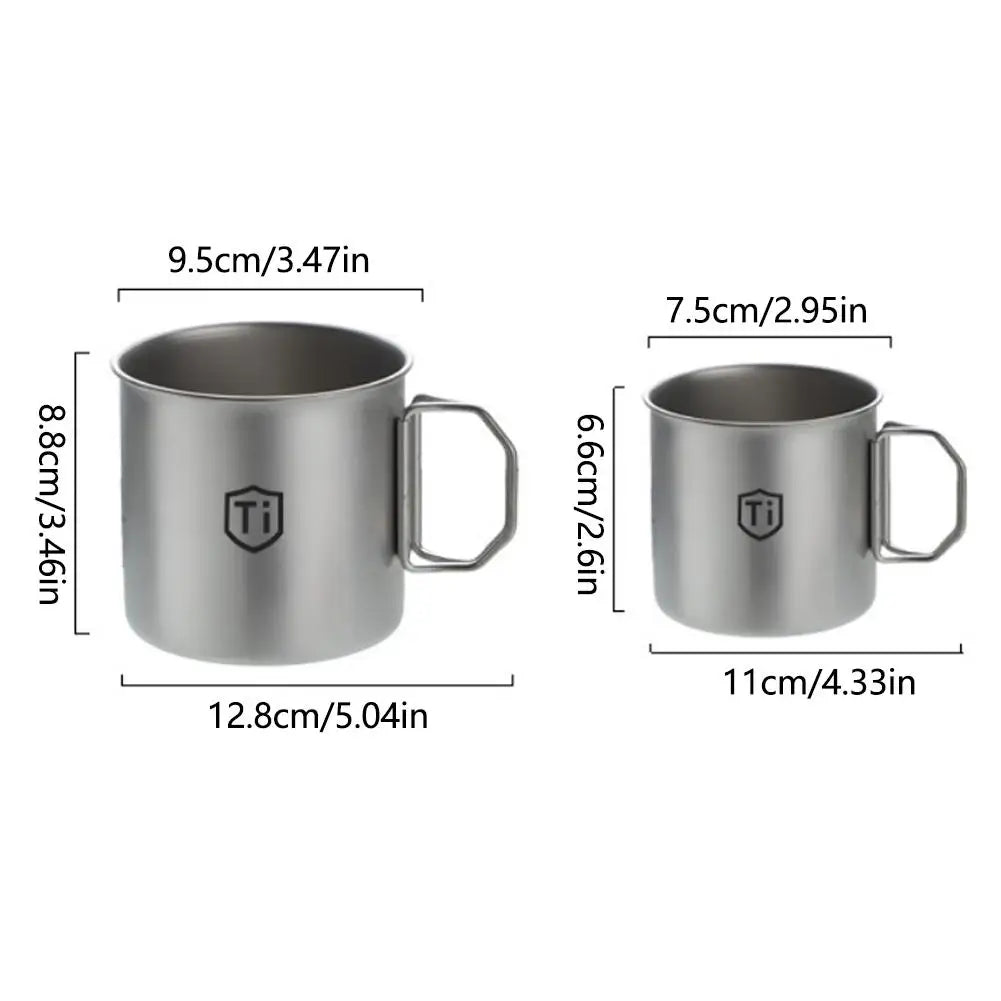 Mug/Tazza in Titanio Antibatterica Antimuffa con Coperchio - Campeggio