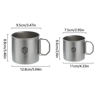 Mug/Tazza in Titanio Antibatterica Antimuffa con Coperchio - Campeggio