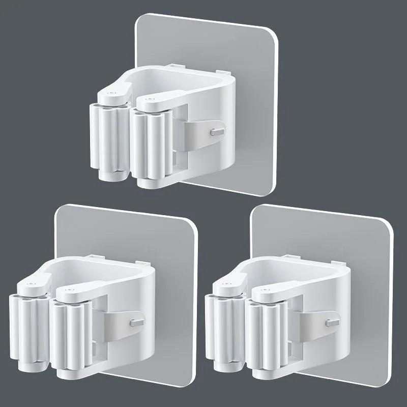 Portascope autoadesivo senza forare - Porta scopa/mocio organizer cucina bagno