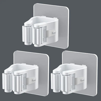 Portascope autoadesivo senza forare - Porta scopa/mocio organizer cucina bagno
