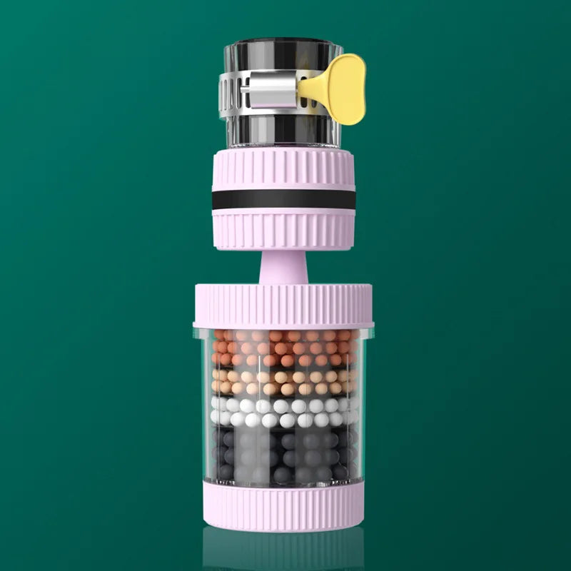 Filtro Rubinetto Girevole 360° Mini Carbone Attivo Depuratore Acqua Universale