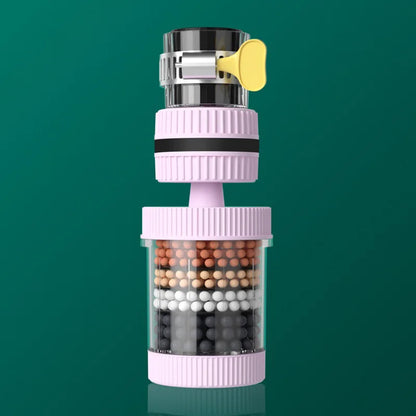 Filtro Rubinetto Girevole 360° Mini Carbone Attivo Depuratore Acqua Universale
