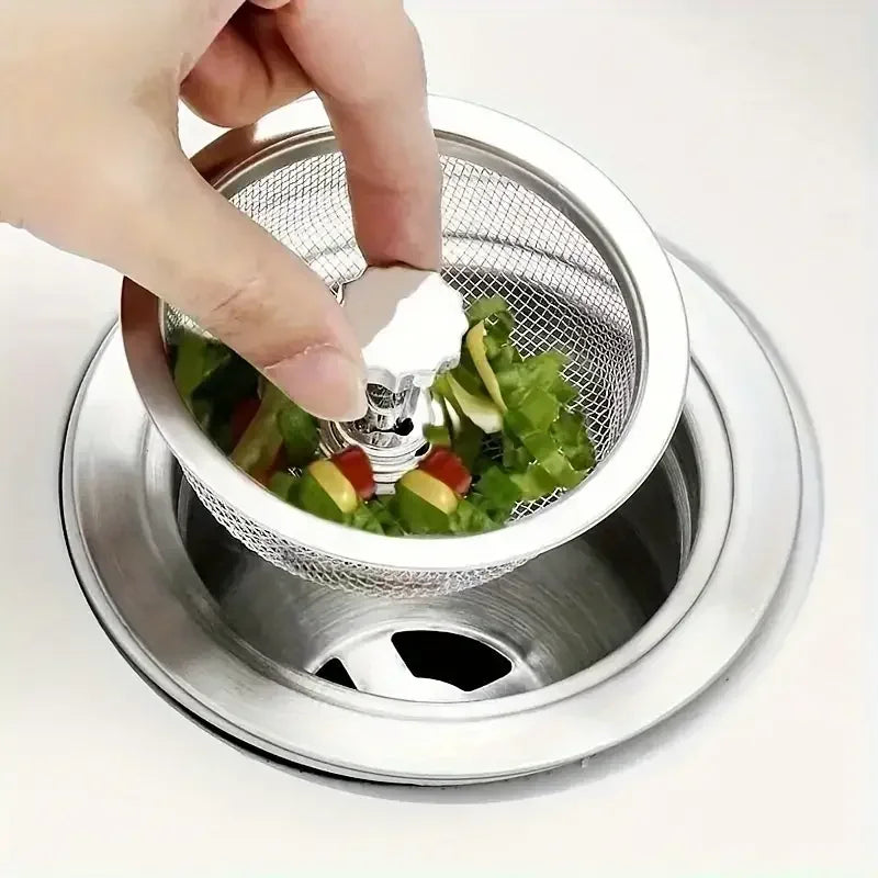 Set 2 Filtri/Colini Lavello Inox con Manico e Tappo - Scolapiatti