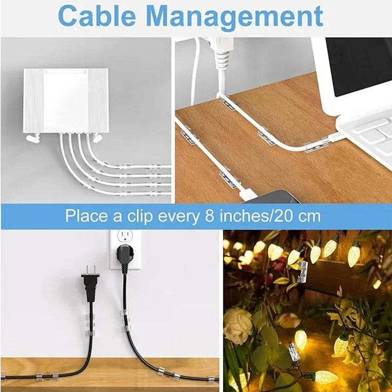 UNTIOR Clip Cavi Autoadesive 20/40 Pz Fissacavi Organizer Gestione Cavi