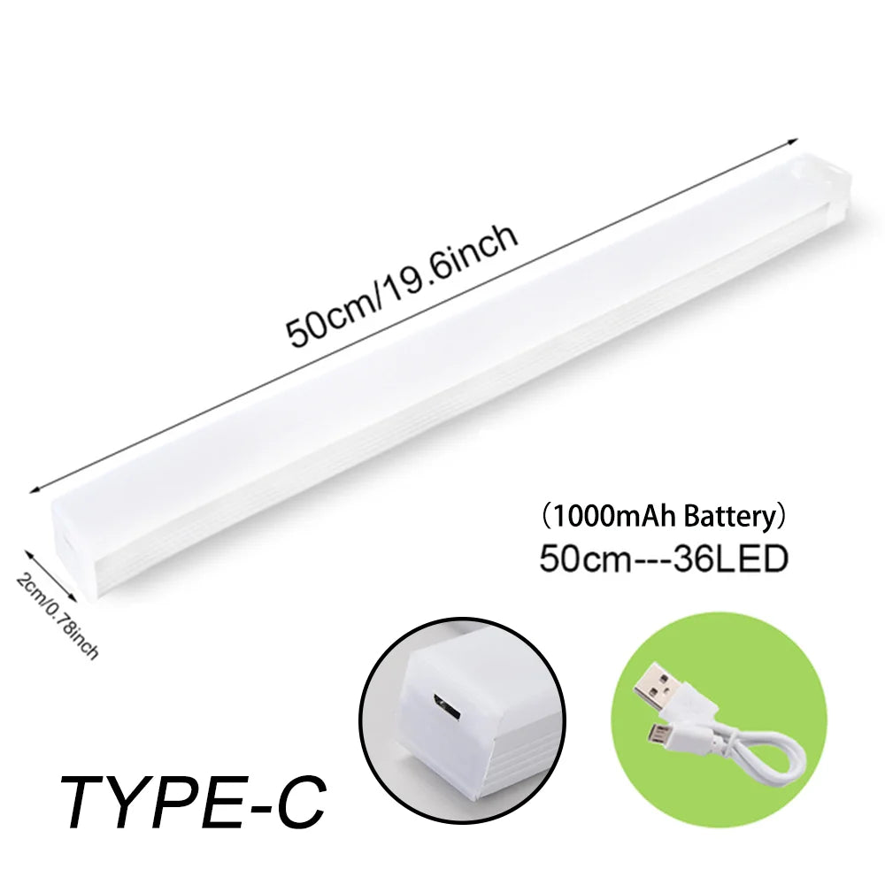 Lampada LED ricaricabile sensore movimento PIR USB per armadio cucina scale
