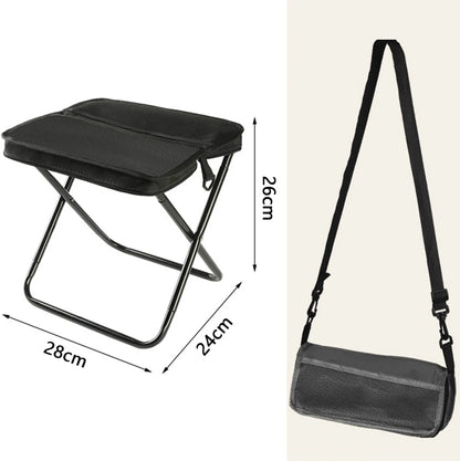 Sgabello pieghevole treppiede da campeggio portatile con borsa tracolla